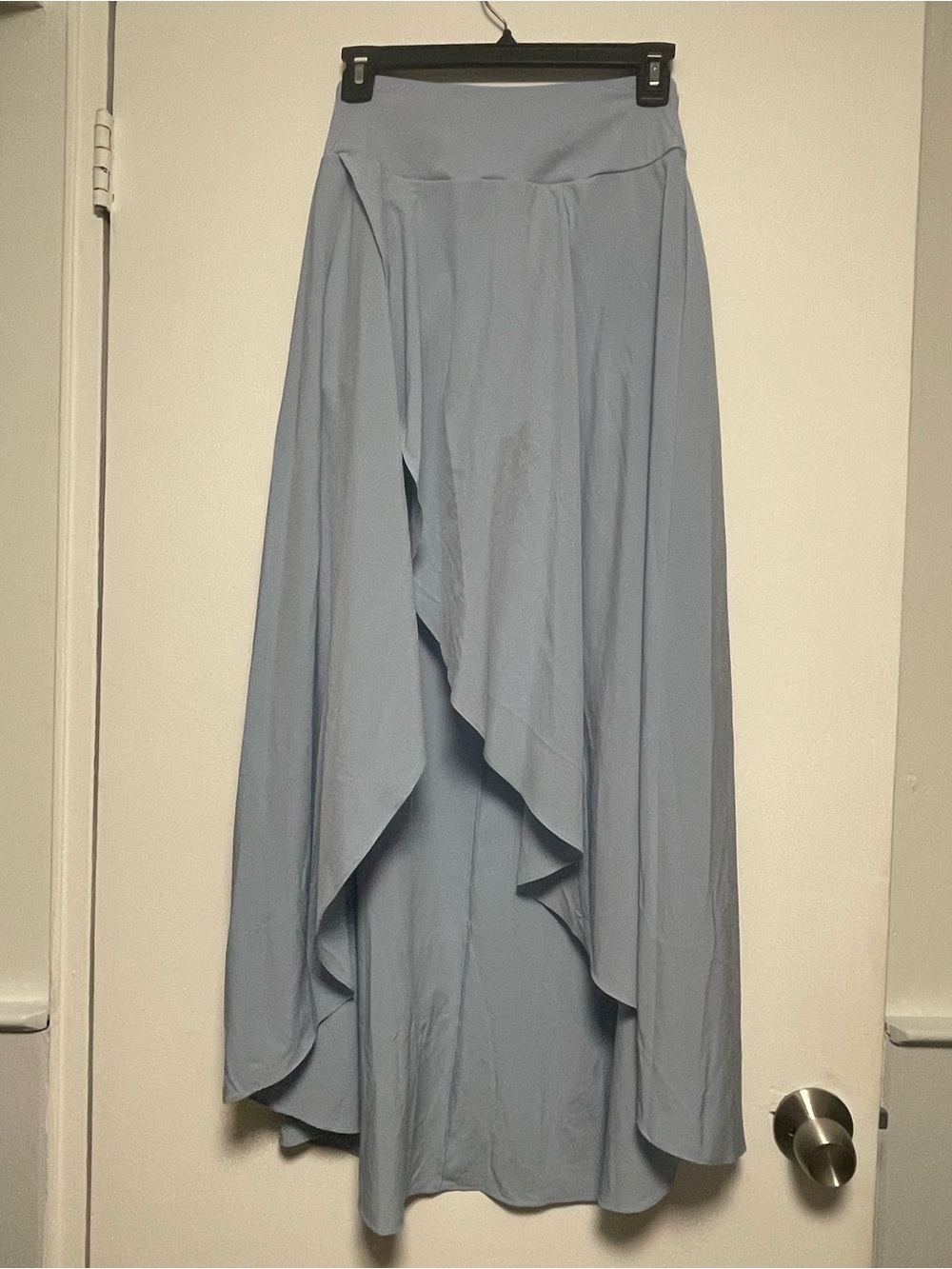 Hilara Flowing Light Blue High-Low Maxi Skirt with built in Shorts - XS